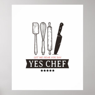 Poster Quoutes de chef engraçados