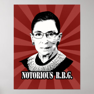 Pôster R.B.G. notórios - Ruth Bader Ginsburg