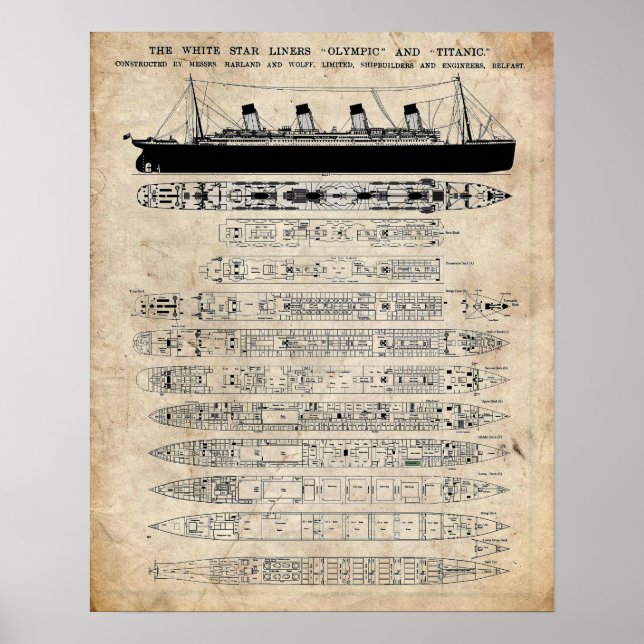 Poster R.M.S. Patente Titanic (Frente)