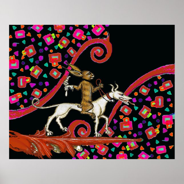 Poster Rabbit BESTIAL MEDIEVAL ESTRANHO A Andar por Cacho (Frente)