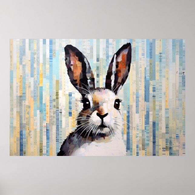Poster Rabbit Bunny Animal Art Decinta (Frente)