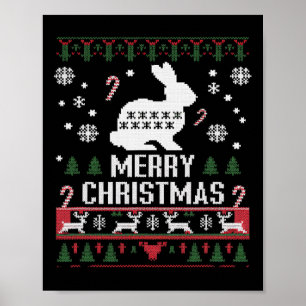 Poster Rabbit Bunny Ugly Para O Natal