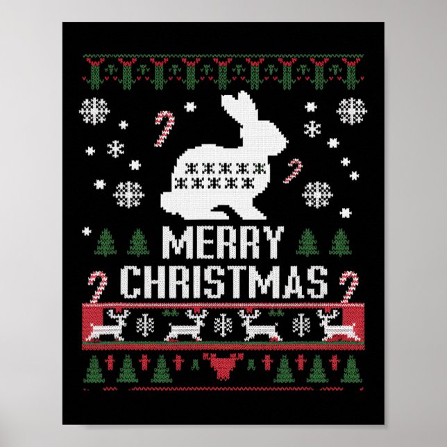 Poster Rabbit Bunny Ugly Para O Natal (Frente)