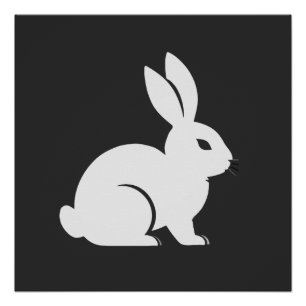 Pôster Rabbit Vetor Art Animal Modern Urban City Graphic