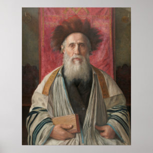 Poster Rabino - pintura por Isador Kaufmann - cerca de