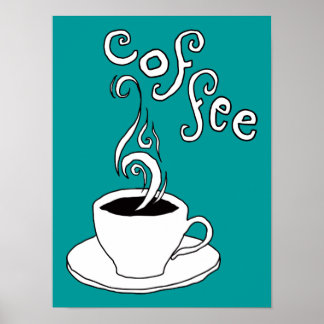 Pôster rabisco de café