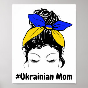 Poster Rabo de Cavalo Desarrumado Ucrânia Mãe Ucraniana #