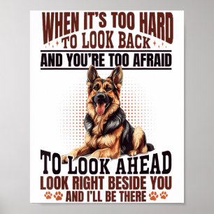 Poster Raça de Cão Pastor Alemão Quando É Muito Difícil O