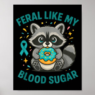 Poster Racão de Guaxinim do Açúcar no Sangue Engraçado Ca