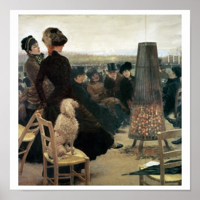 Pôster Raças em Auteuil, parte de um triptych (óleo em c (Frente)