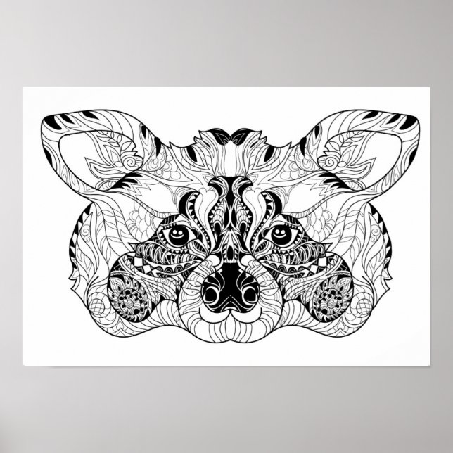 Pôster Raccoon 2 inspirado (Frente)