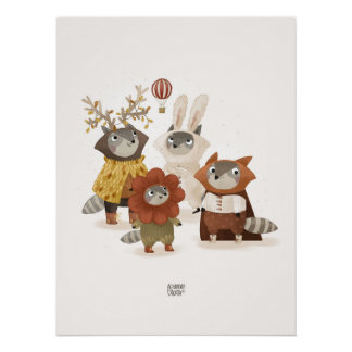 Pôster Raccoons Costume