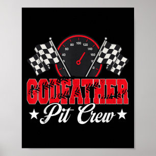 Poster Race Car Festa de aniversário Família Goddad Pi