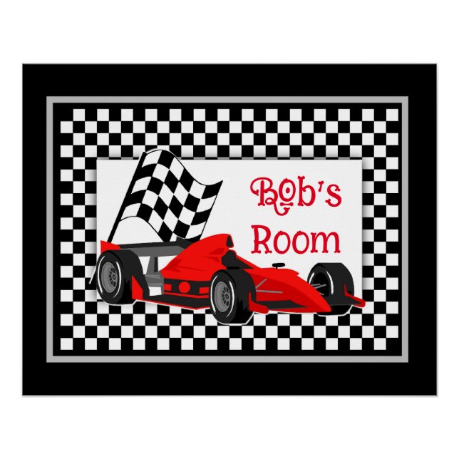 Pôster Race Car Room Poster (Frente)