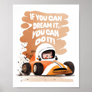 Poster Race Car Sonhos
