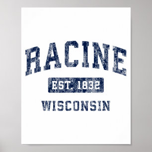 Poster Racine Wisconsin Wi Antigo Estabelecido Premium Tr
