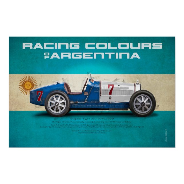 Pôster Racing Colours of Argentina (Frente)