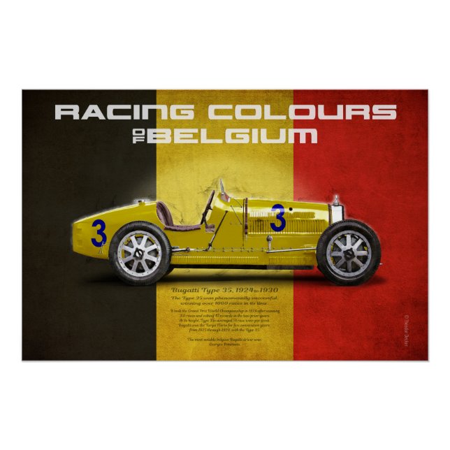 Pôster Racing Colours of Belgium (Frente)