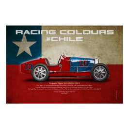 Pôster Racing Colours of Chile