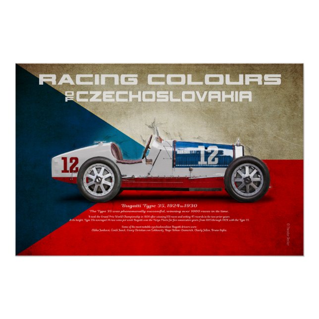 Pôster Racing Colours of Czechoslovakia (Frente)