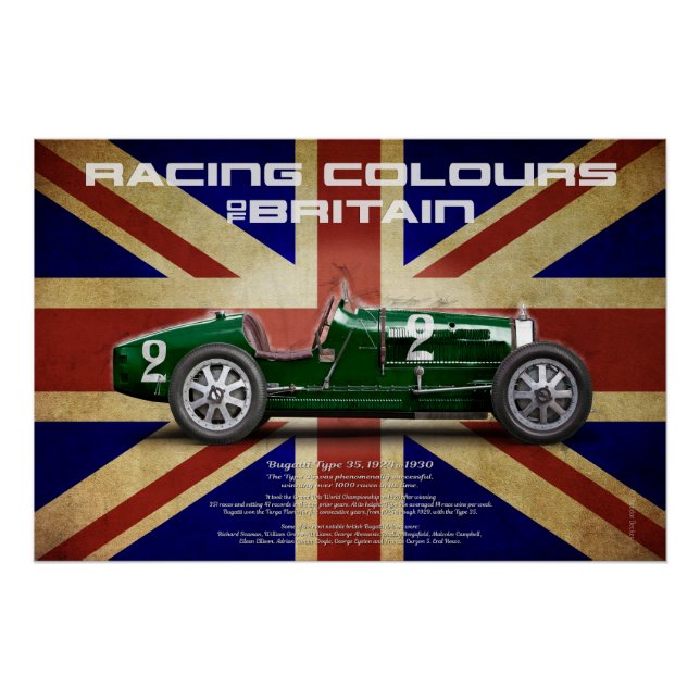 Pôster Racing Colours of Great Britain (Frente)