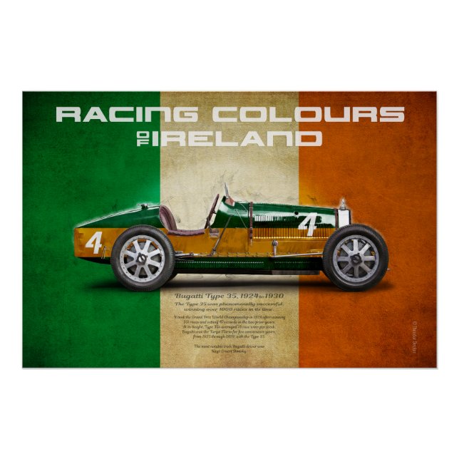 Pôster Racing Colours of Ireland (Frente)