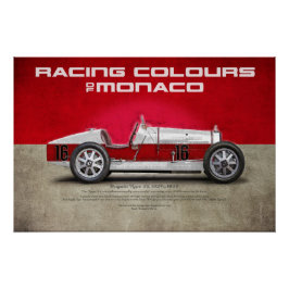 Pôster Racing Colours of Monaco