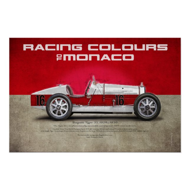 Pôster Racing Colours of Monaco (Frente)