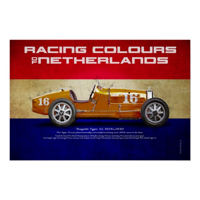 Pôster Racing Colours of Netherlands (Frente)