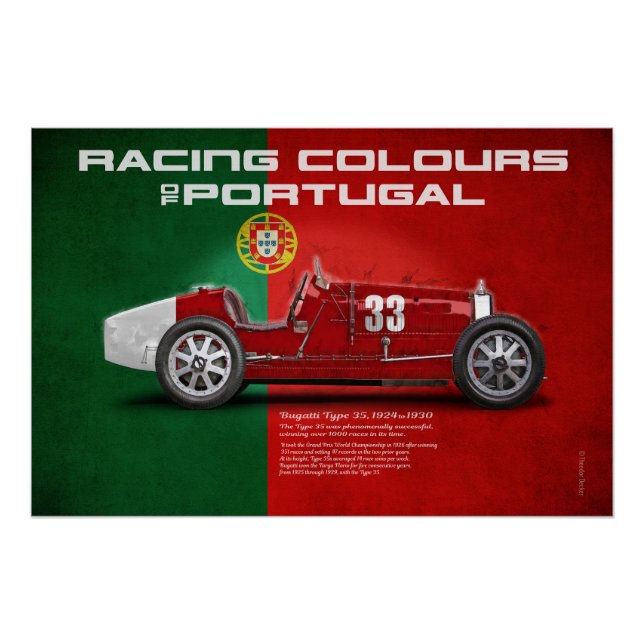 Pôster Racing Colours of Portugal (Frente)