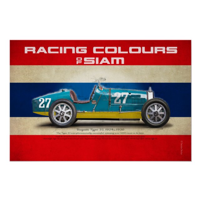 Pôster Racing Colours of Siam (Frente)