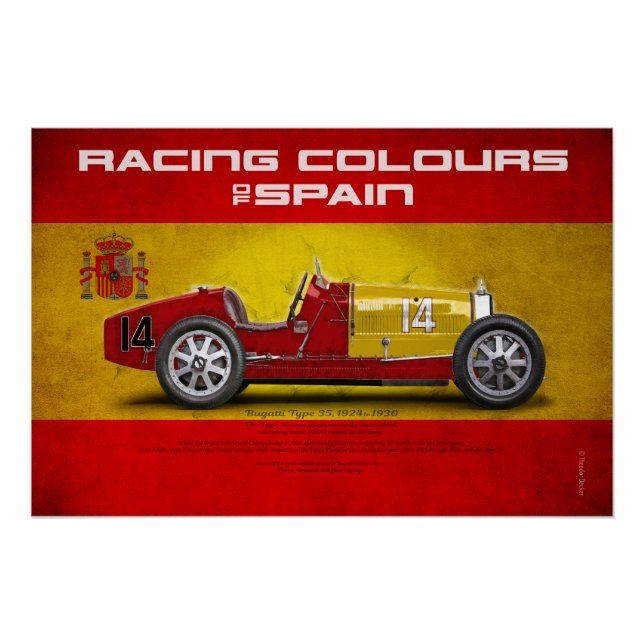 Pôster Racing Colours of Spain (Frente)
