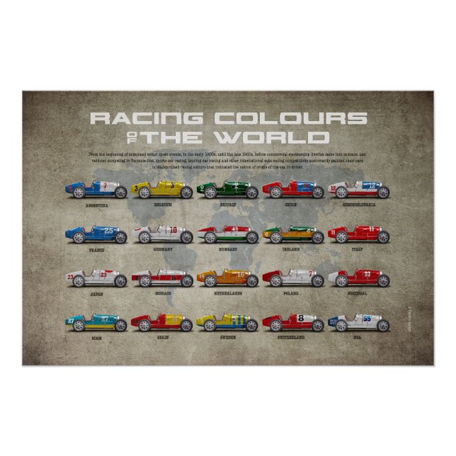 Pôster Racing Colours of the World (Frente)