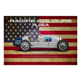 Pôster Racing Colours of USA