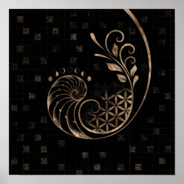 Poster Rácio do ouro - Ornamento Geométrico Sagrado