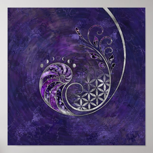 Poster Rácio do ouro - Ornamento Geométrico Sagrado (Frente)