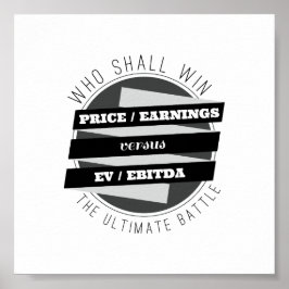 Poster Rácio P/E versus rácio EV/EBITDA