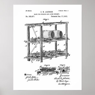 Poster Rack para armazenar e envelhecer patente de uísqu