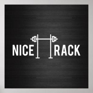 Poster Rack Quadrado, NICE RACK - Motivação Engraçado 
