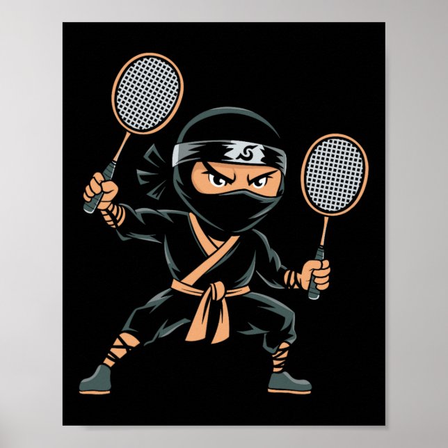 Poster Racket da Equipe Shuttle - Tribunal Racquet Dminto (Frente)