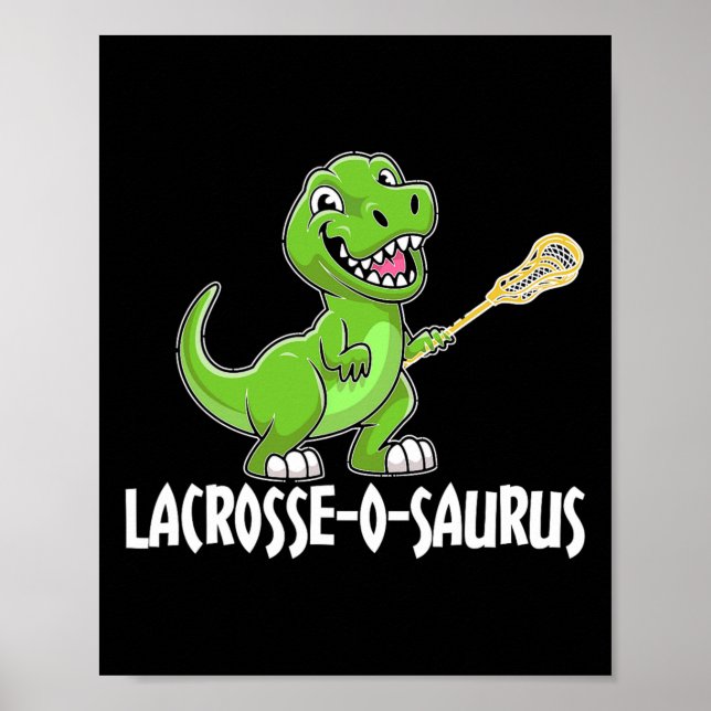 Poster Racket de Lacrosse T-rex Dino Lacrosse (Frente)