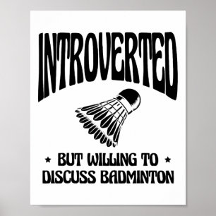 Poster Racket do Shuttle do Badminton Retro