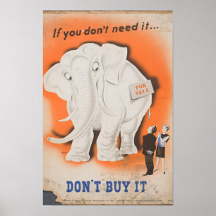 Poster Rações da Segunda Guerra Mundial Vintage