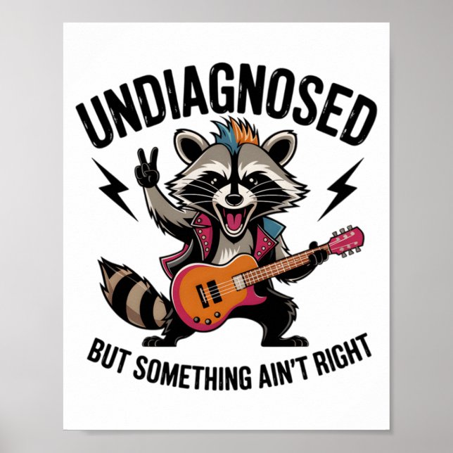 Poster Racoon Engraçado Balançando (Frente)