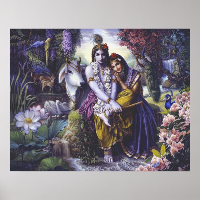 Pôster Radha Krishna - canvas de Casal All-Attrative (Frente)
