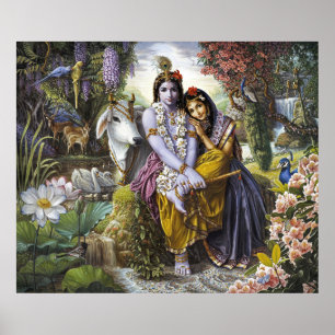 Poster Radha & Krishna - O Casal Divino Todos Atrativo