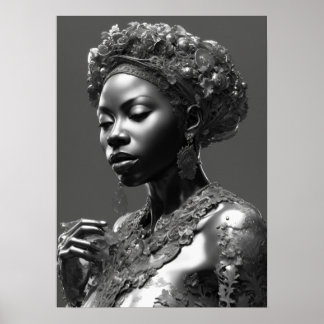 Poster "Radiância Inspiradora: escultura 3D de beleza
