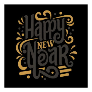 Pôster Radiant Happy New Year