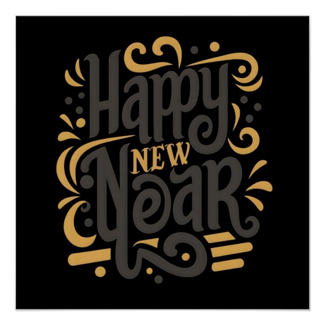 Pôster Radiant Happy New Year (Frente)