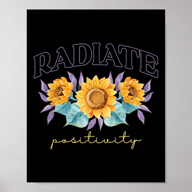 Poster Radiate Sitivity _ Flowers _ Motivation Kindness  (Frente)
